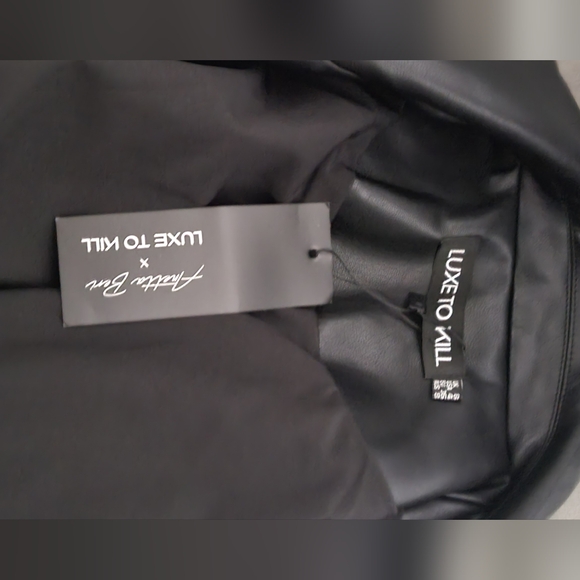 LUXE TO KILL - Faux Leather Cutout Back Black Jacket – Edgy & Stylish - Picture 11 of 12